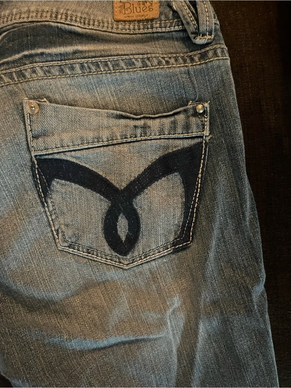 Vintage Paris Blues Y2K Low Rise Denim Bermuda Shorts Cuffed Size 13